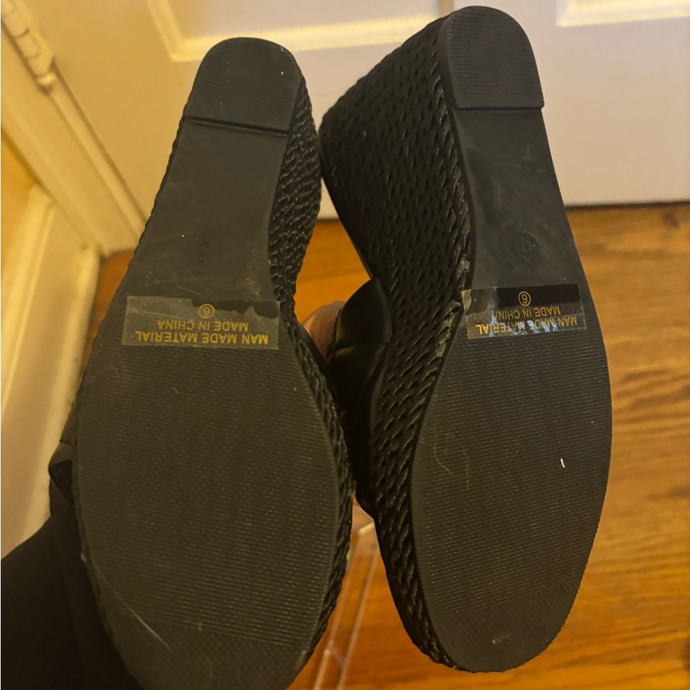 Black Studded Slide Sandals - Picture 4 of 4
